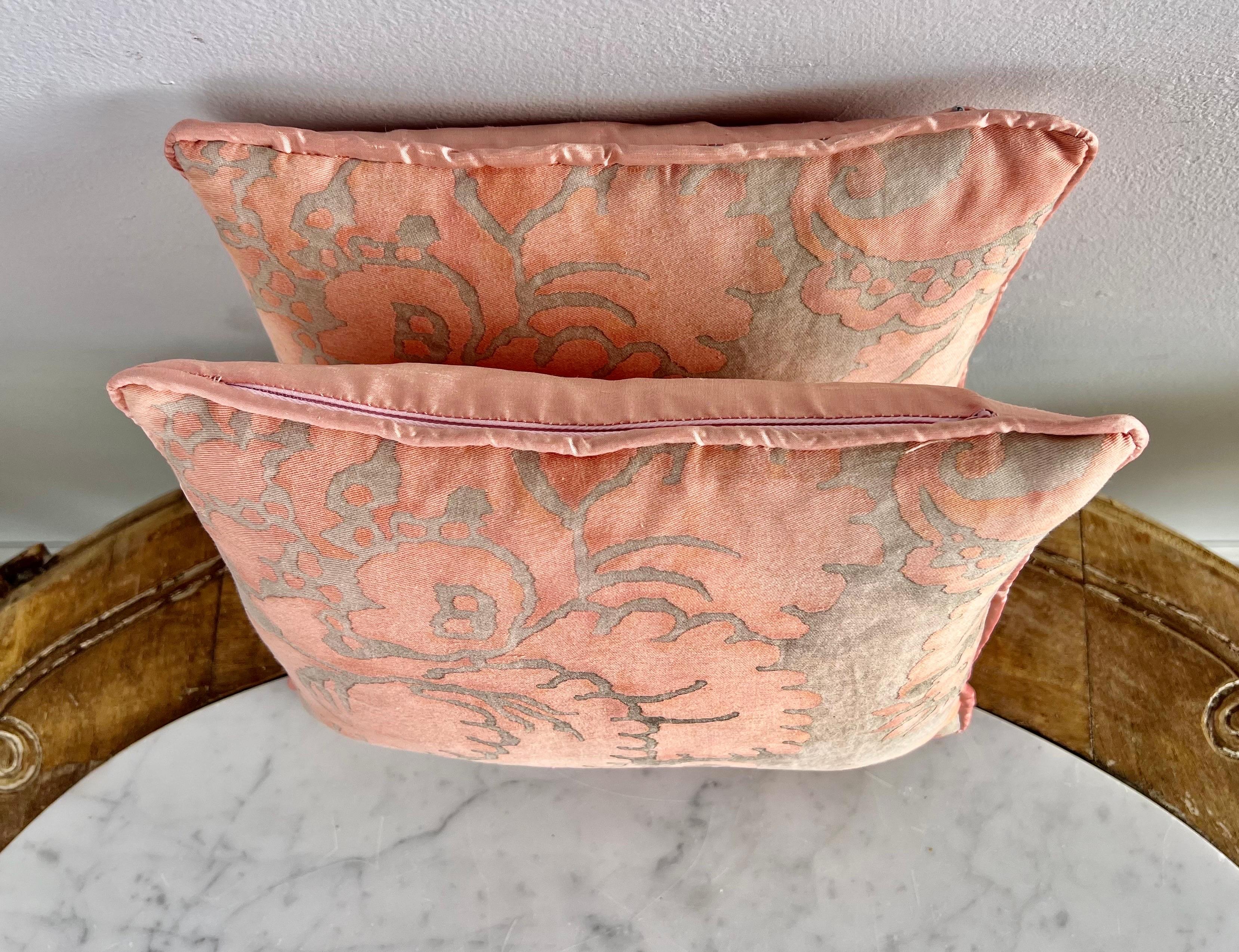 20th Century Pair of Custom Petite Fortuny Pillows