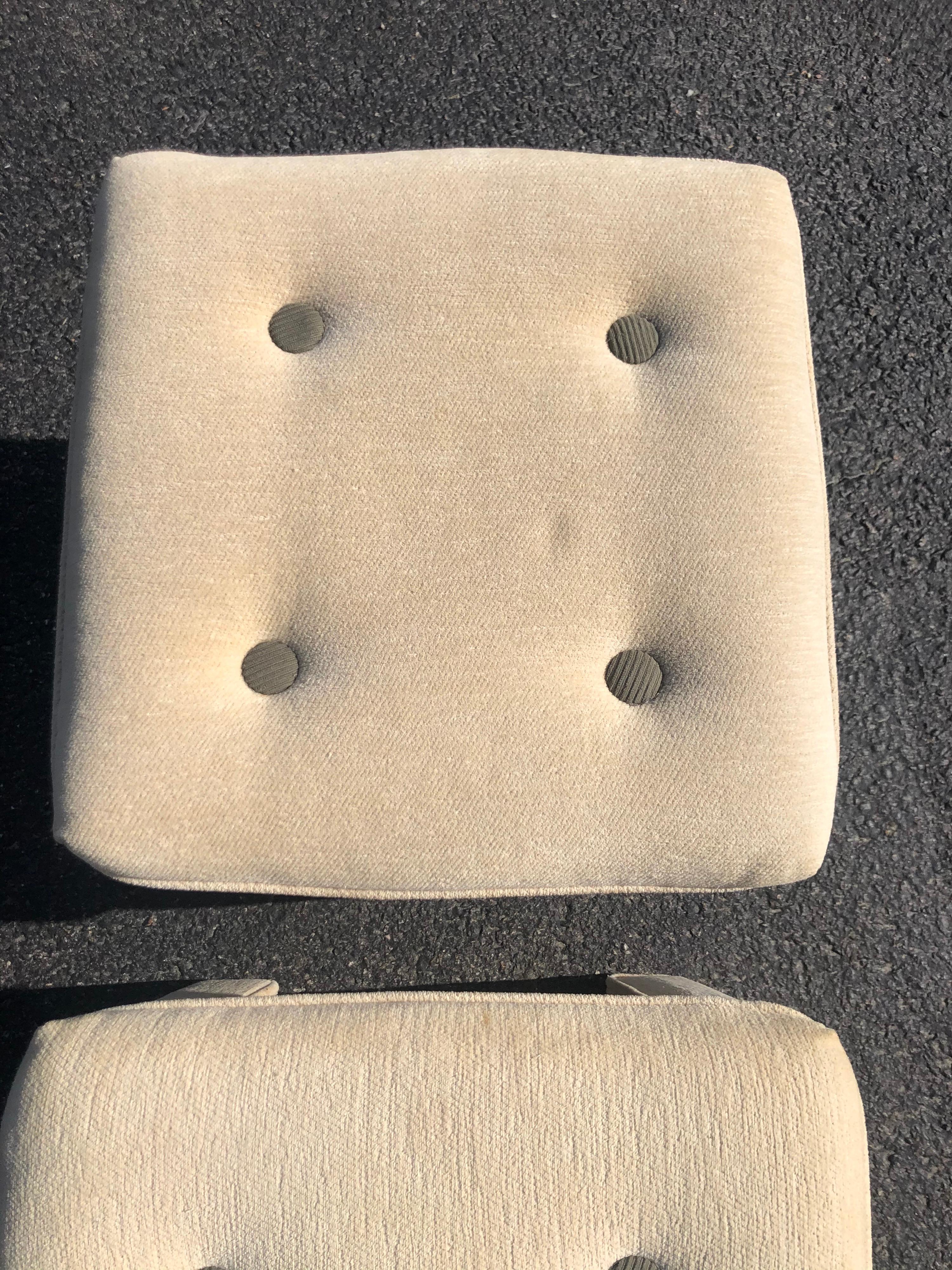 Upholstery Pair of Custom Pillow Top Upholstered Ottomans