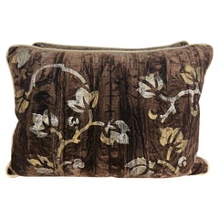 Pair of Custom Pillows in Nomi Stenciled Velvet Pair of Custom Pillows in Nomi Stenciled Velvet