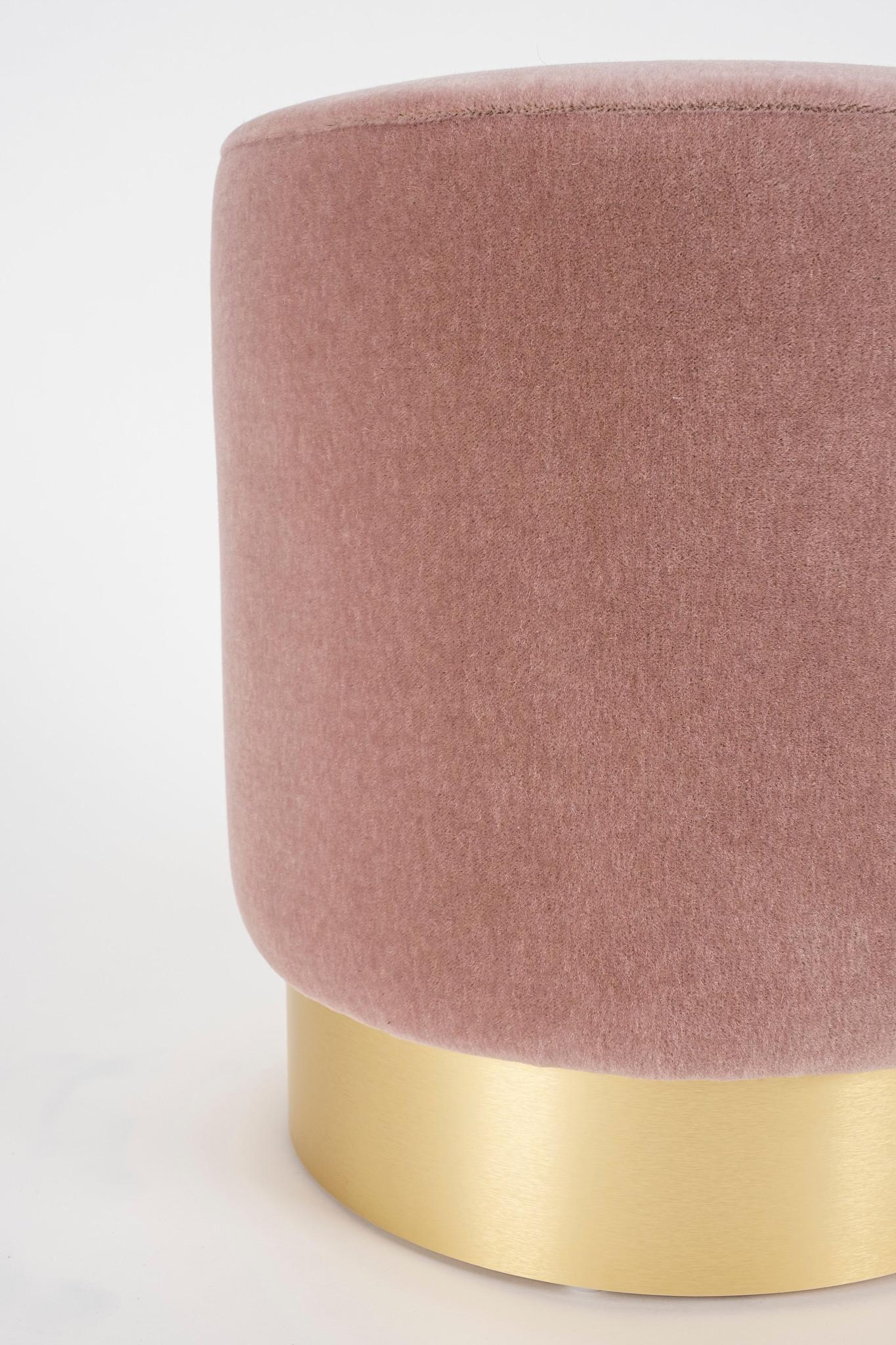 American Pair of Custom Pink Pouf Ottomans
