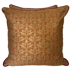 Pair of Custom Richelieu Patterned Fortuny Pillows