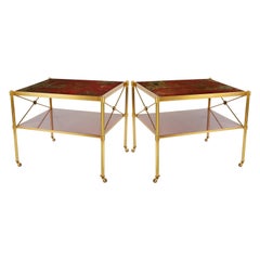 Pair of Custom Sert Side Tables by David Duncan