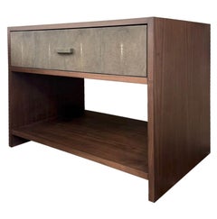 Pair of Custom Shagreen Nightstands