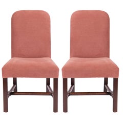 Pair of Custom Made Side Chairs from Axel Vervoordt Covered in Linen