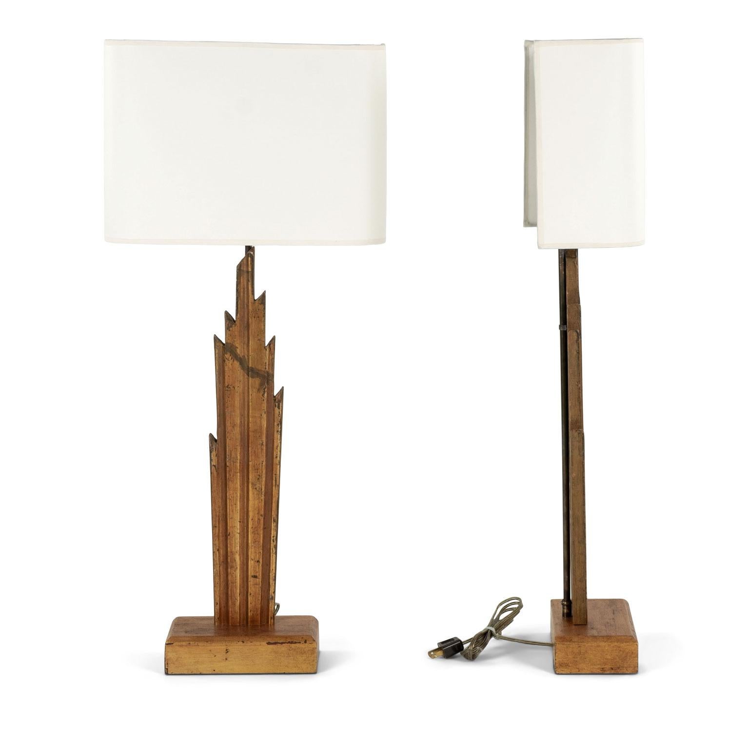 Italian Pair of Custom Sunburst Lamps