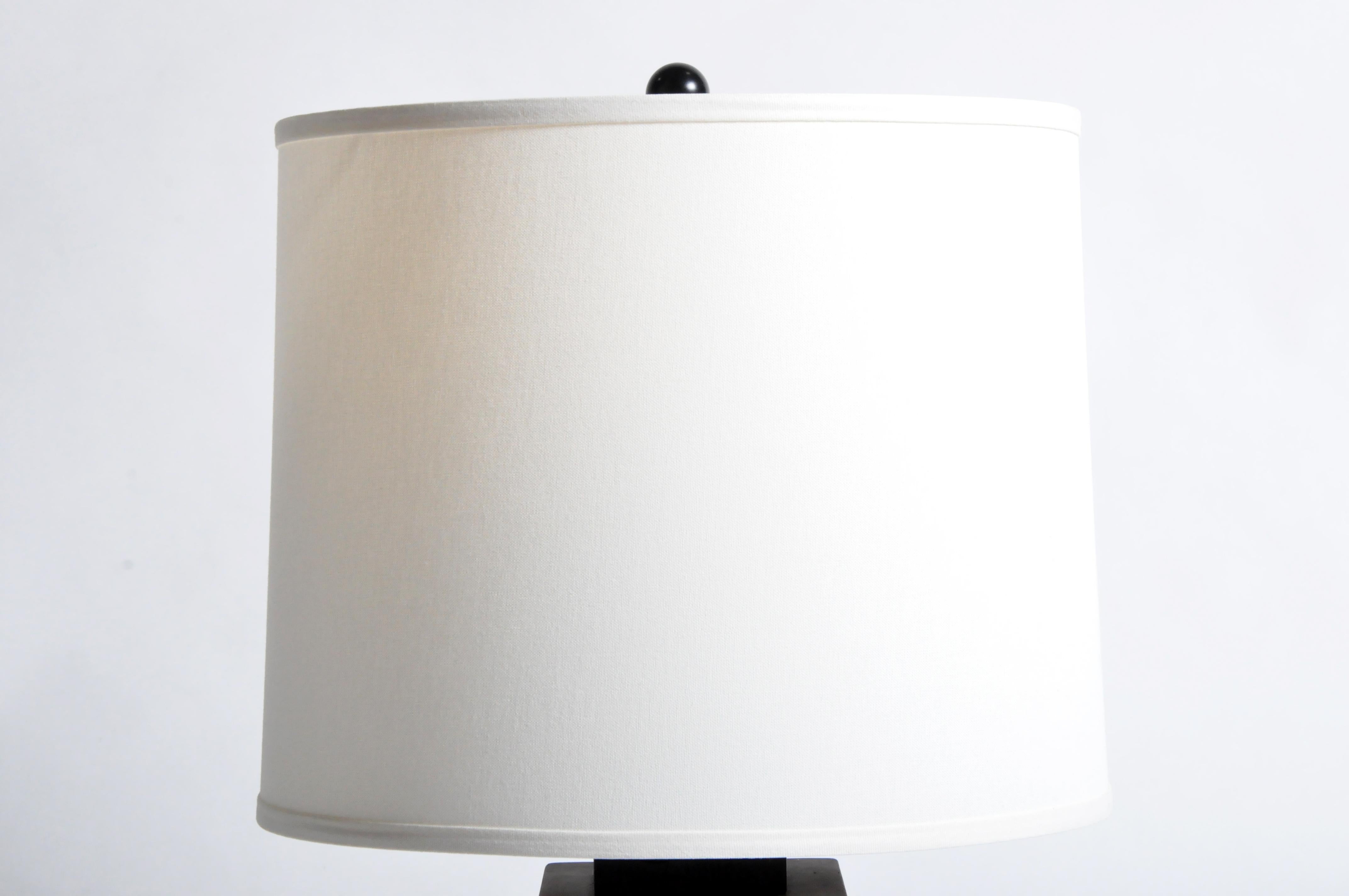 Pair of Custom Table Lamps Made from Reclaimed Teak Wood 3