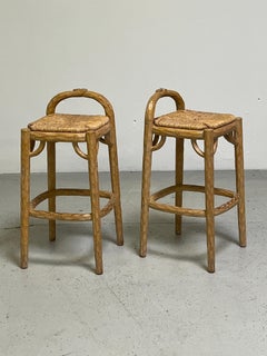 Pareja de taburetes "tronco de árbol" personalizados de Michael Taylor