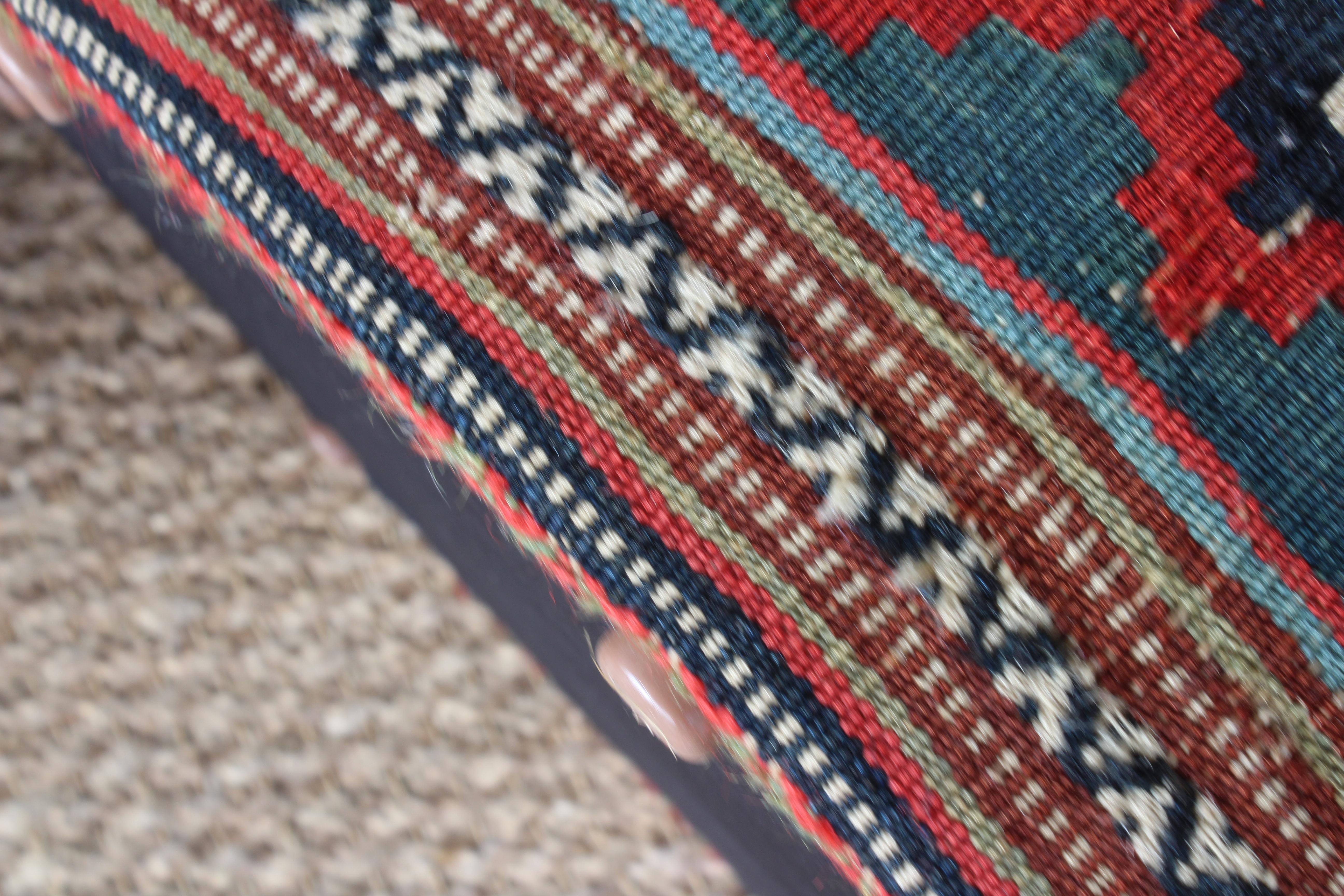 Custom Turkish Kilim Stool. One Available.  In Excellent Condition In Los Angeles, CA