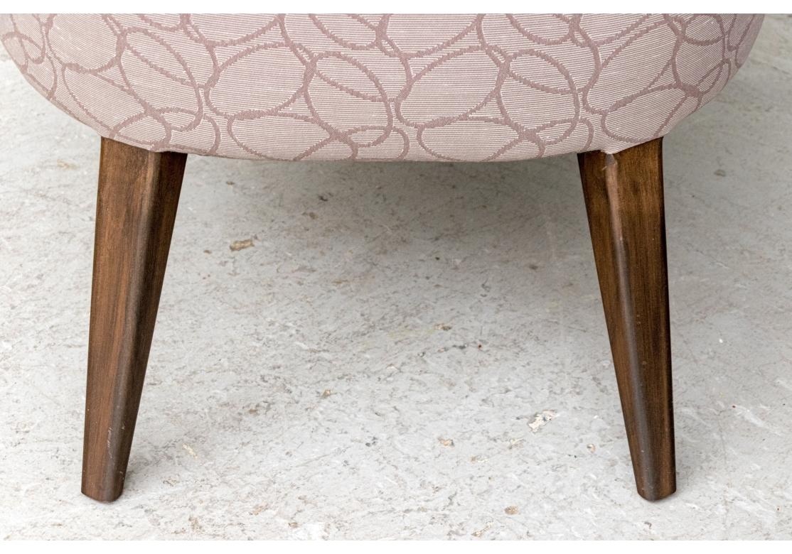 Pair Of Custom Upholstered Mid Century Modern Armchairs Attrib. Bertha Schaefer For Sale 2