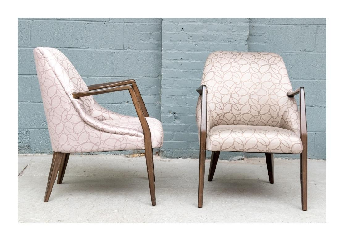 Mid-Century Modern Pair Of Custom Upholstered Mid Century Modern Lounge Attr. Bertha Schaefer For Sale