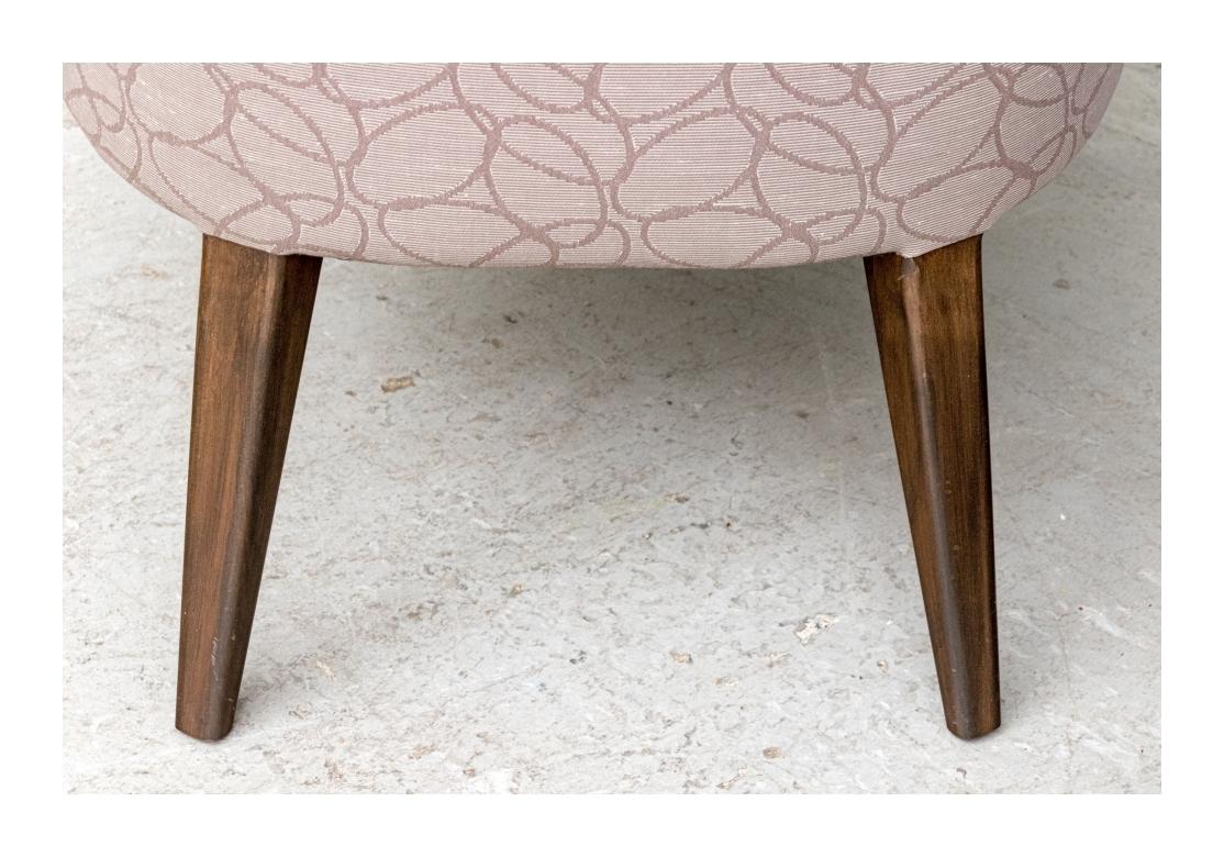 Pair Of Custom Upholstered Mid Century Modern Lounge Attr. Bertha Schaefer In Fair Condition For Sale In Bridgeport, CT