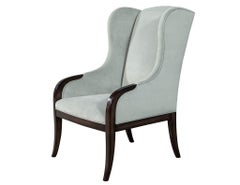 Pair of Custom Velvet Wing Chairs by Carrocel
