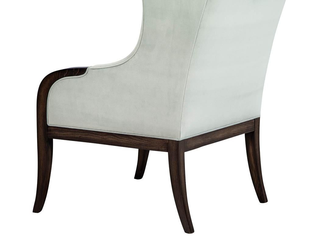 Pair of Custom Velvet Wing Chairs by Carrocel 2