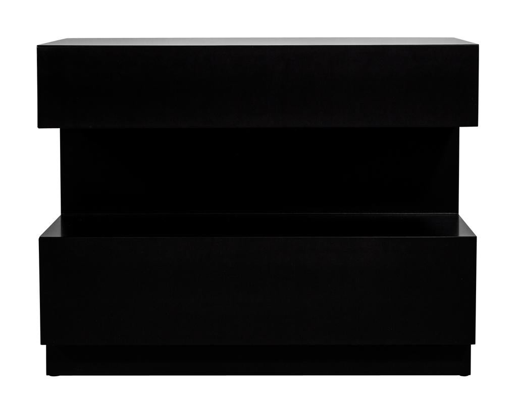 Paire de tables de chevet en noyer noir par Carrocel en vente 2