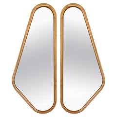 Coppia di specchi da parete alati in legno di teak personalizzabili, Collection'S
