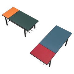 Antique Pair of customized Formica coffee tables (2 sizes)