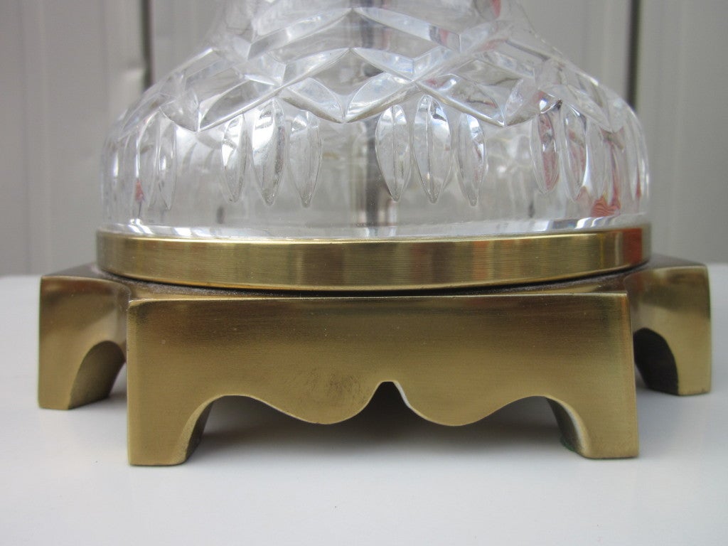 crystal brass table lamp
