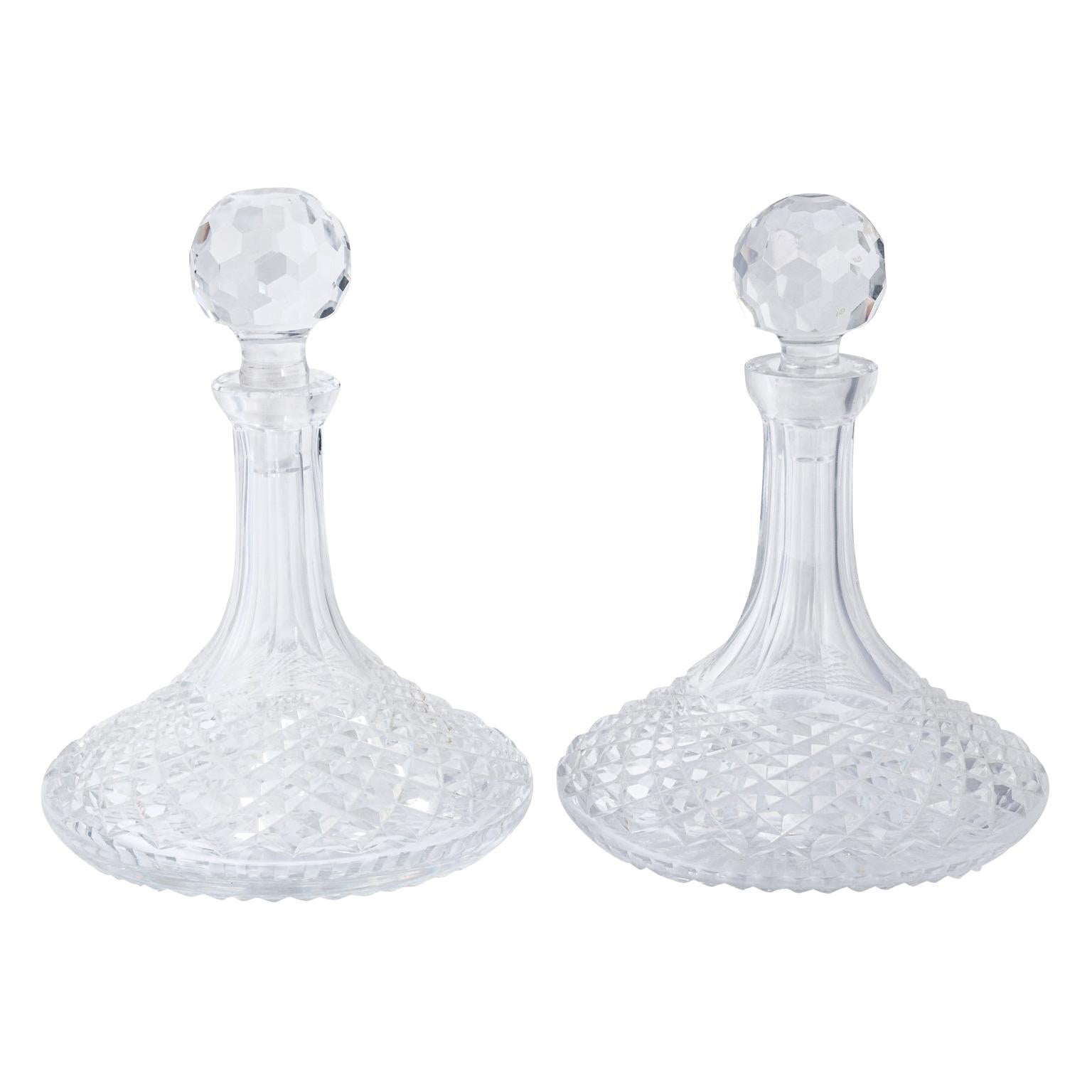 Pair of Cut Crystal Decanters