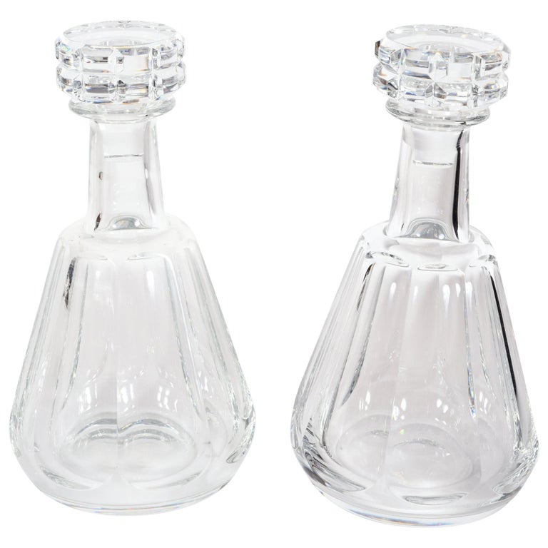 Pair of Cut Crystal Drinks Baccarat Decanters at 1stDibs