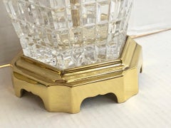 Coppia di lampade da tavolo in cristallo tagliato