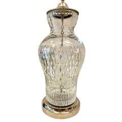 Pair of Cut Crystal Table Lamps