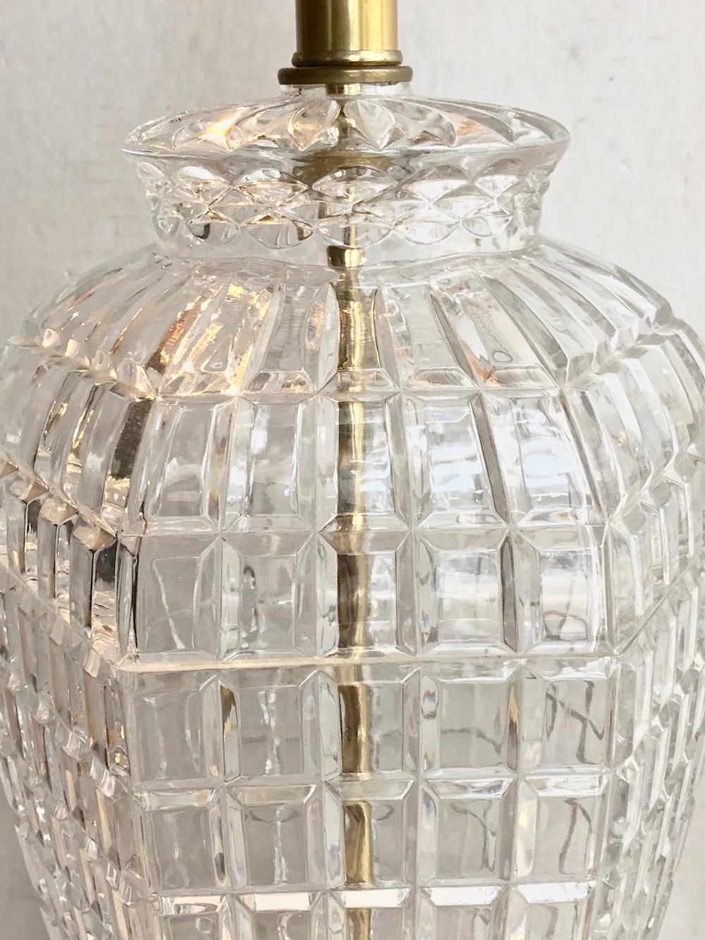 vintage cut crystal table lamps