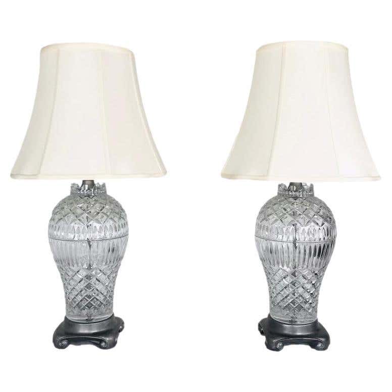 Brilliant Cut Crystal Table Lamp at 1stDibs | vintage crystal table ...