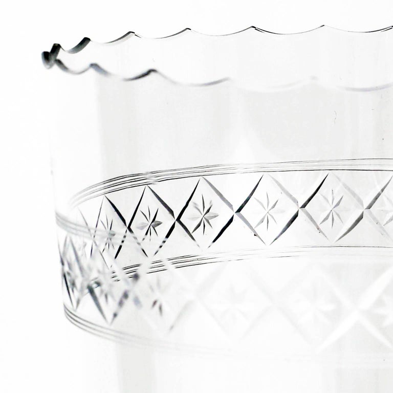 Pair of CutGlass Hurricanes For Sale at 1stDibs