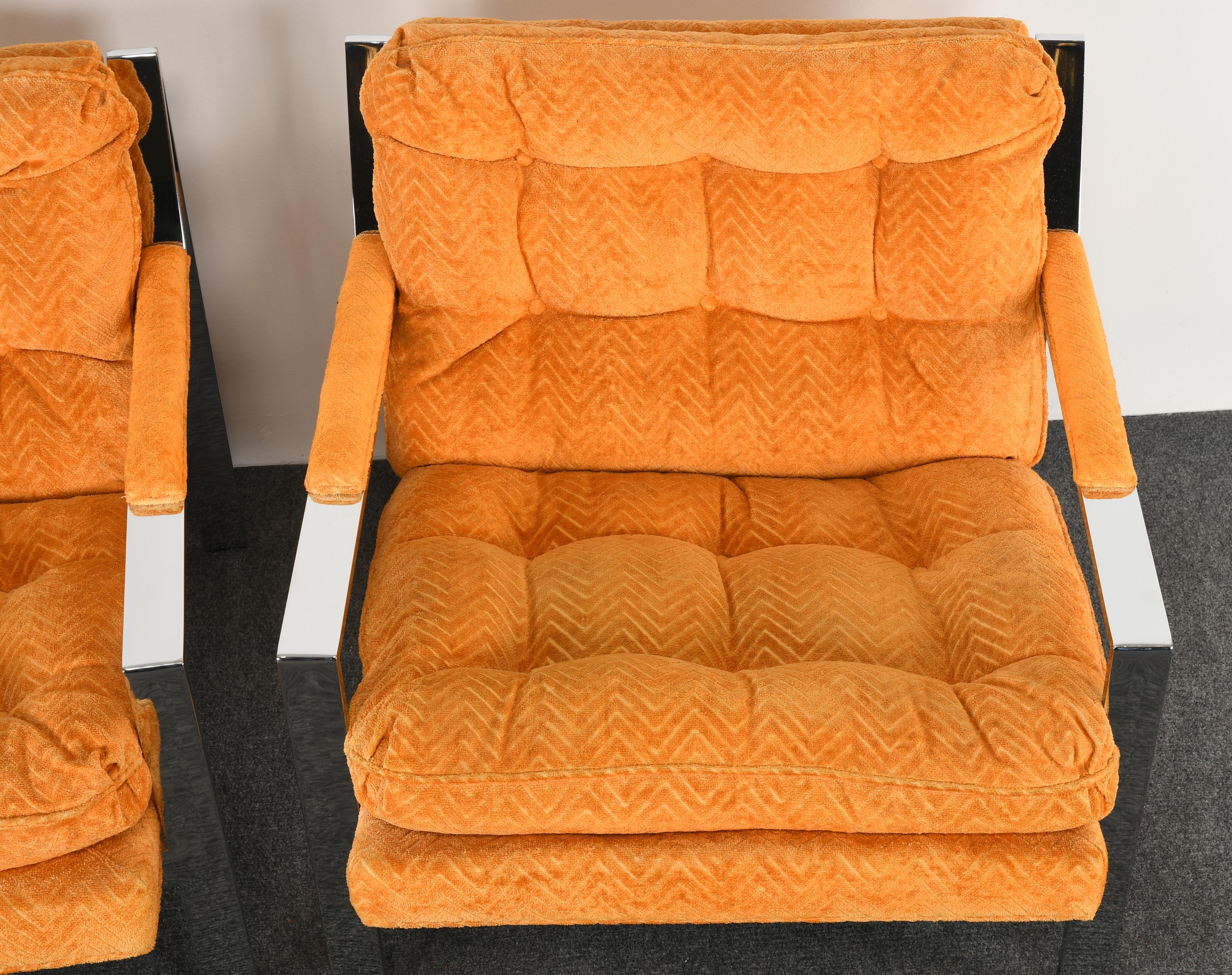 Late 20th Century Pair of Cy Mann Lounge Chairs, 1970s