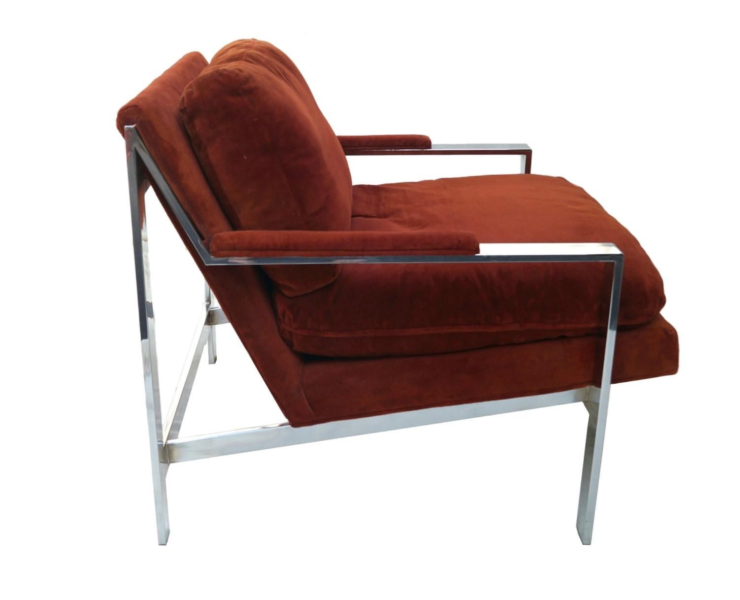 Pair of Cy Mann Mid-Century Modern Chrome Lounge Chairs 6