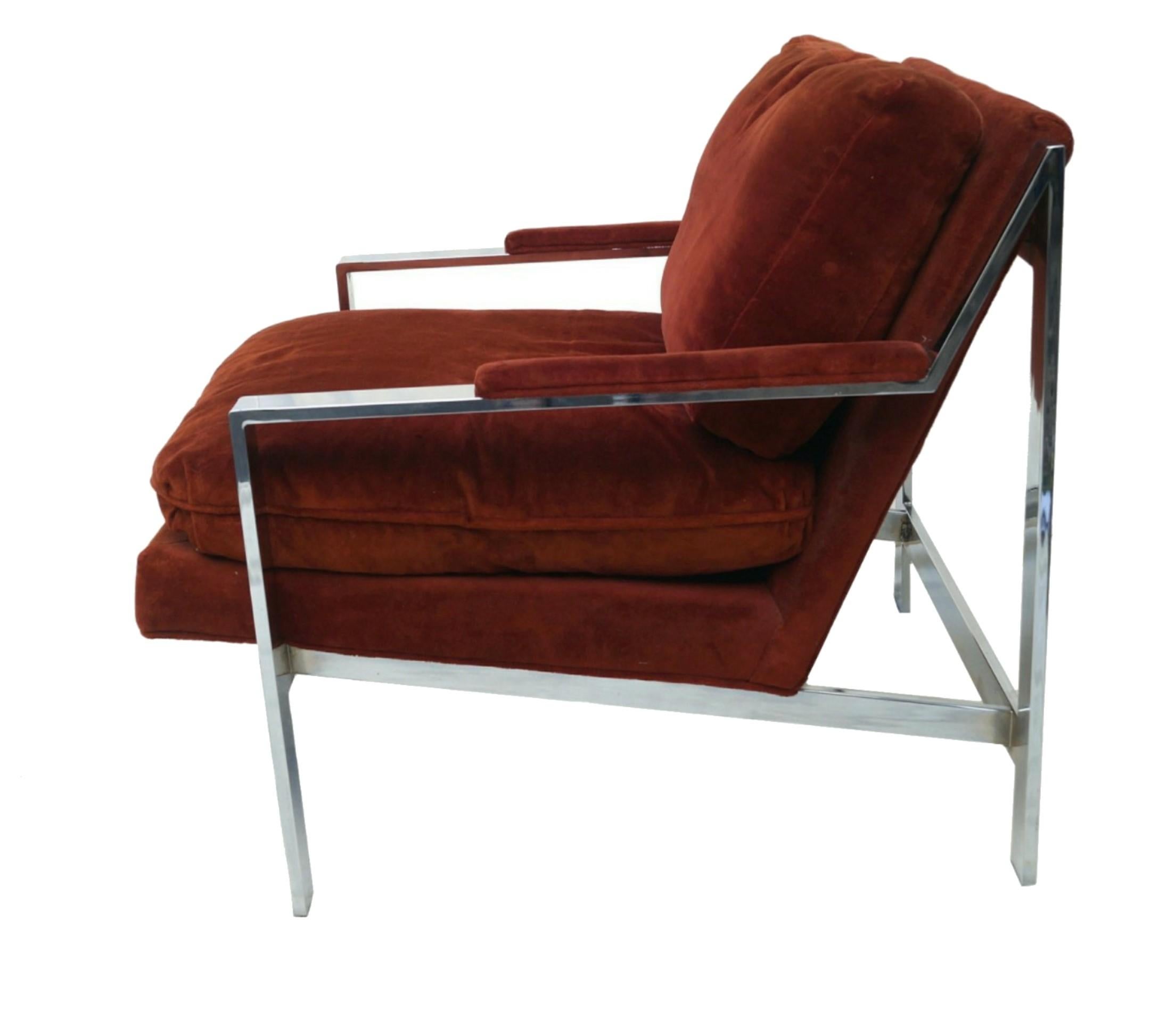 Late 20th Century Pair of Cy Mann Mid-Century Modern Chrome Lounge Chairs