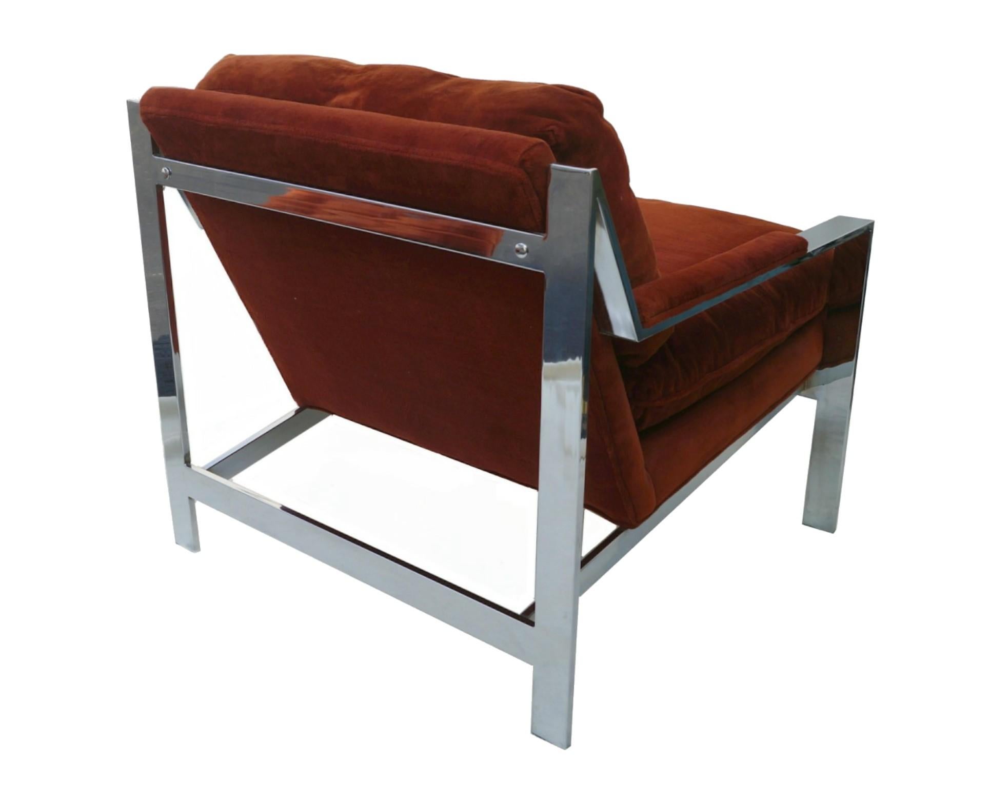 Pair of Cy Mann Mid-Century Modern Chrome Lounge Chairs 3