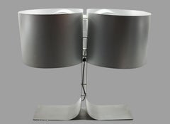 Pair of Cylindrical Lampshade Table Lamps, France 1970s