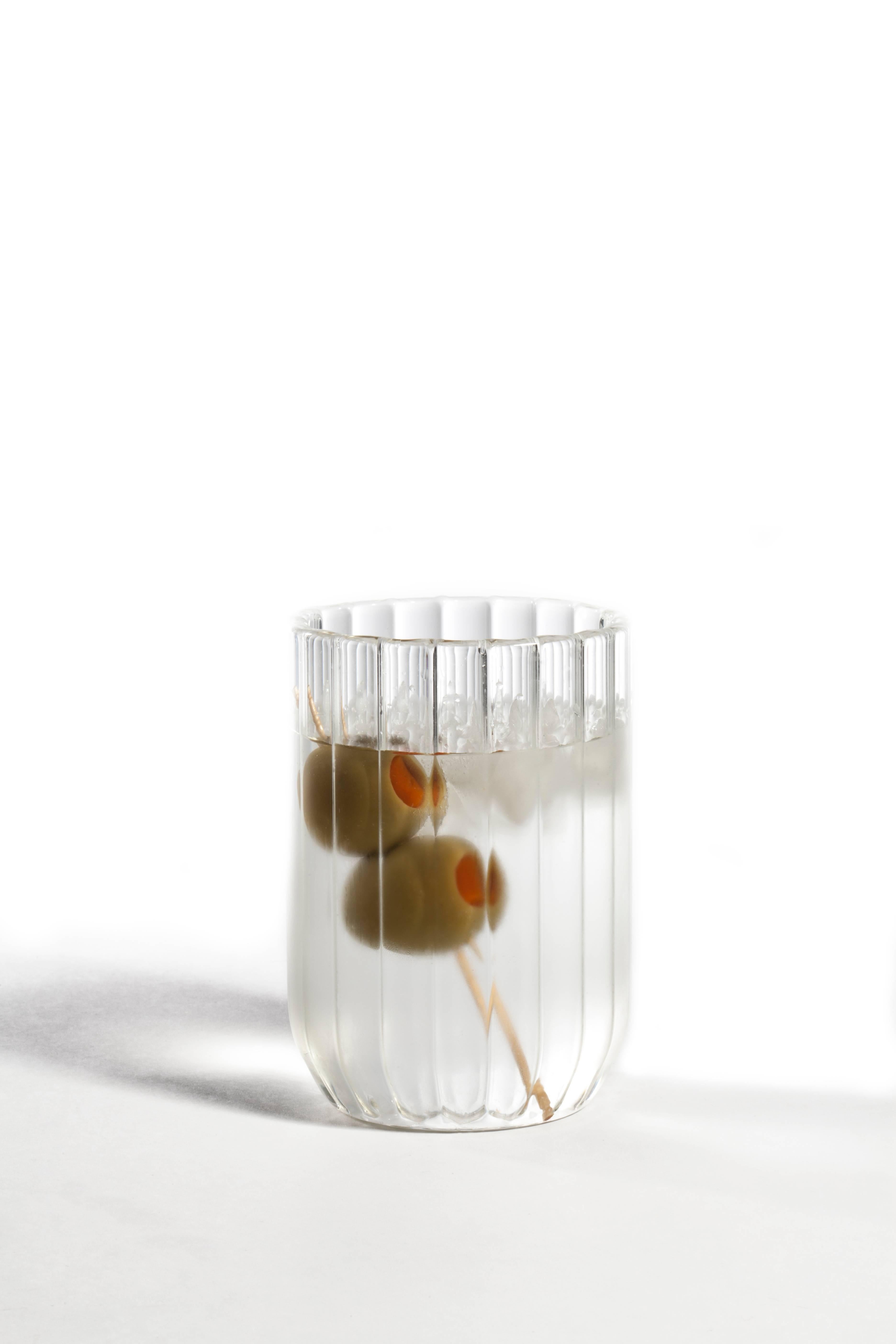 Fferrone 2er-Set Tschechische Contemporary Dearborn Wasser- oder Cocktailgläser Handgemacht (Moderne) im Angebot