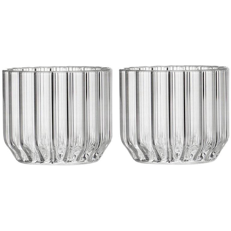 Set of 2 Contemporary Fluted Dearborn Wine & Cocktail Glasses -  in Stock in EU 