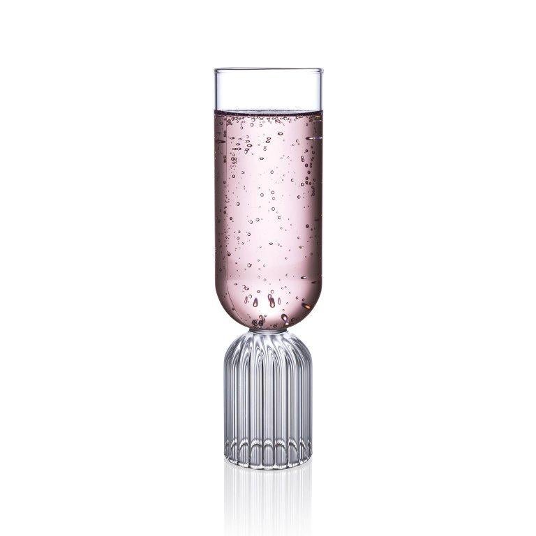 May champagne flute glasses, set of two 

This item is also available in the US.

A pair of Czech contemporary glass handcrafted is the perfect modern champagne glass. The May collection is inspired by the lightness of the early summer month of May.
