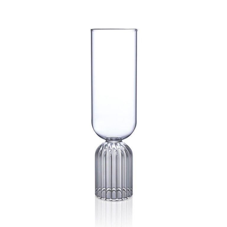 Modern EU Clients Pair of Czech Contemporary May Champagne Flute Glasses, in Stock