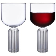EU Clients Pair of Czech Contemporary May Large Glasses Handmade, in Stock EU