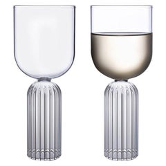 EU Clients Pair of Czech Contemporary May Medium Glasses Handmade, in Stock