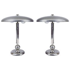 Pair of Czech Functionalism Lamps, Architect Frantisek Anyz, Original Condition