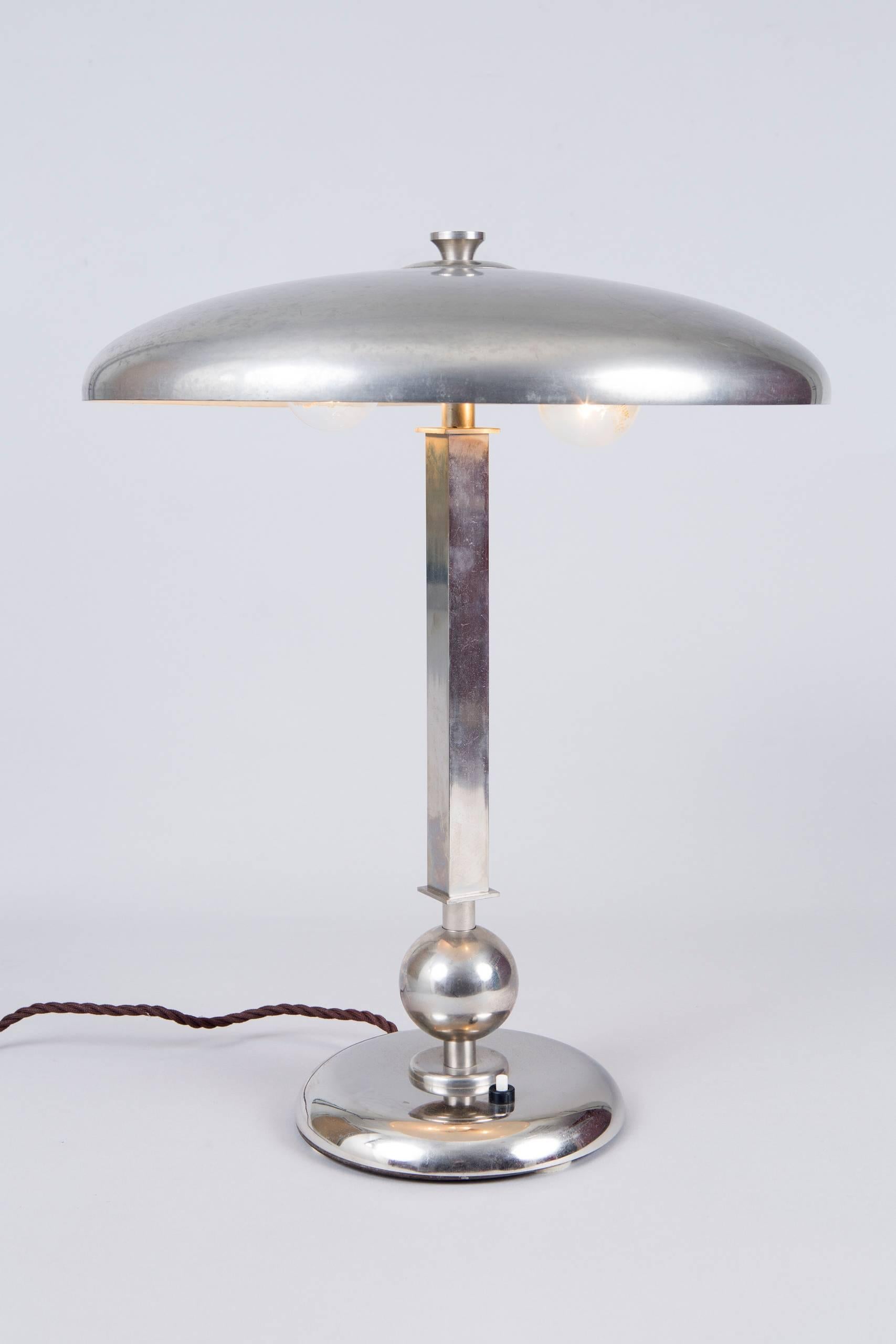 Art Deco Pair of Czech Functionalism Lamps, Architect Frantisek Anyz, Original Condition