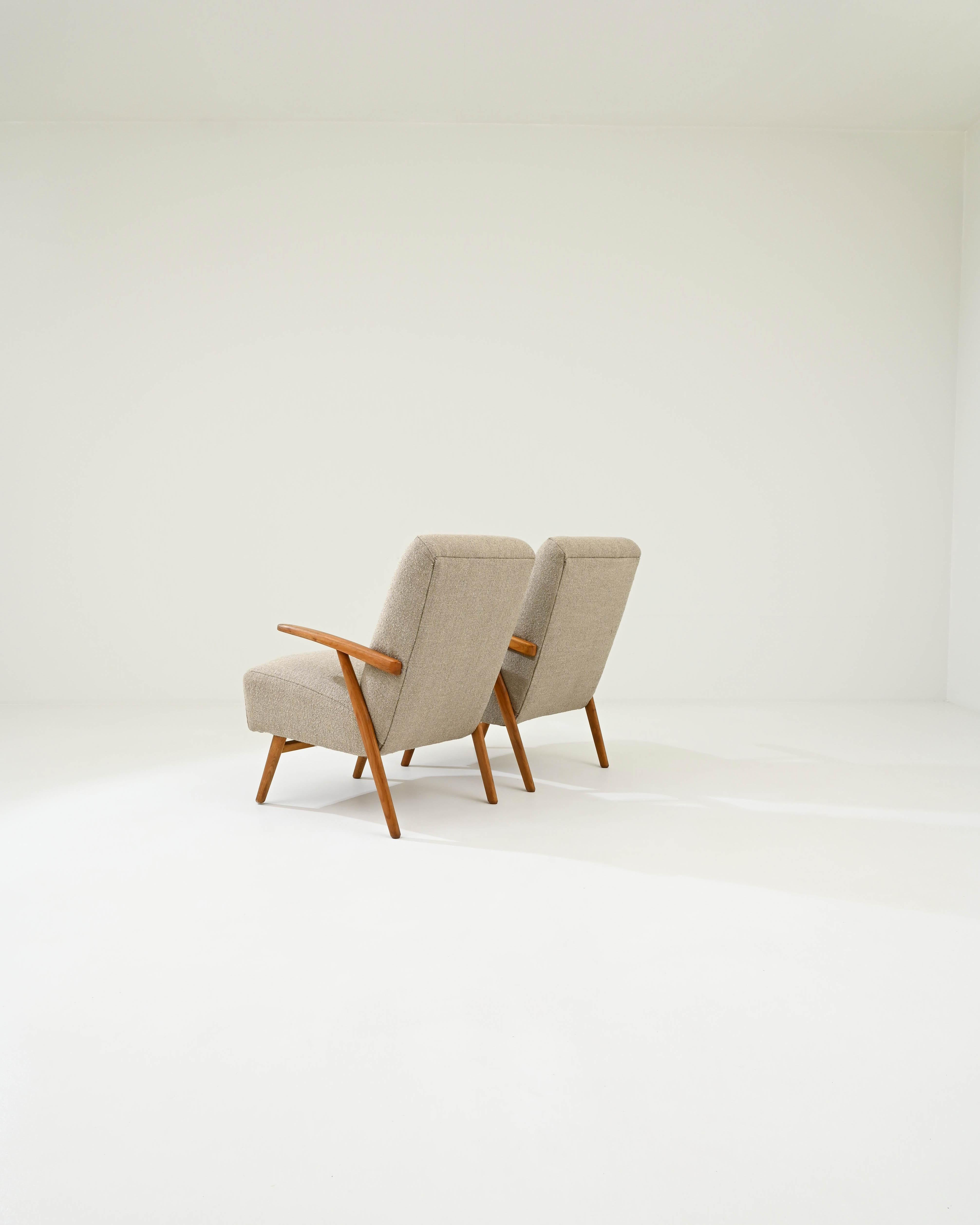 Pair of Czech Mid-Century Modern Armchairs 2