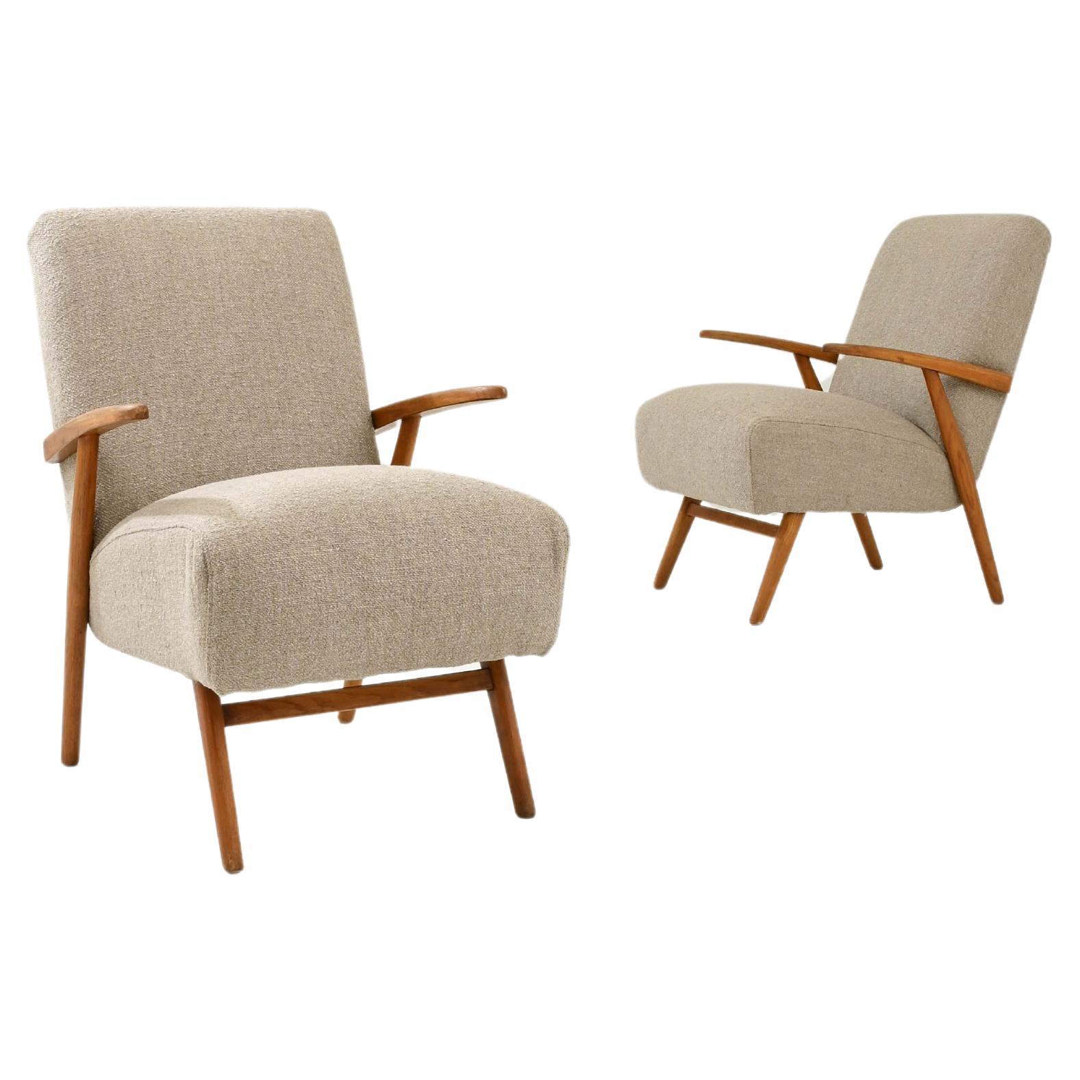 Pair of Czech Mid-Century Modern Armchairs