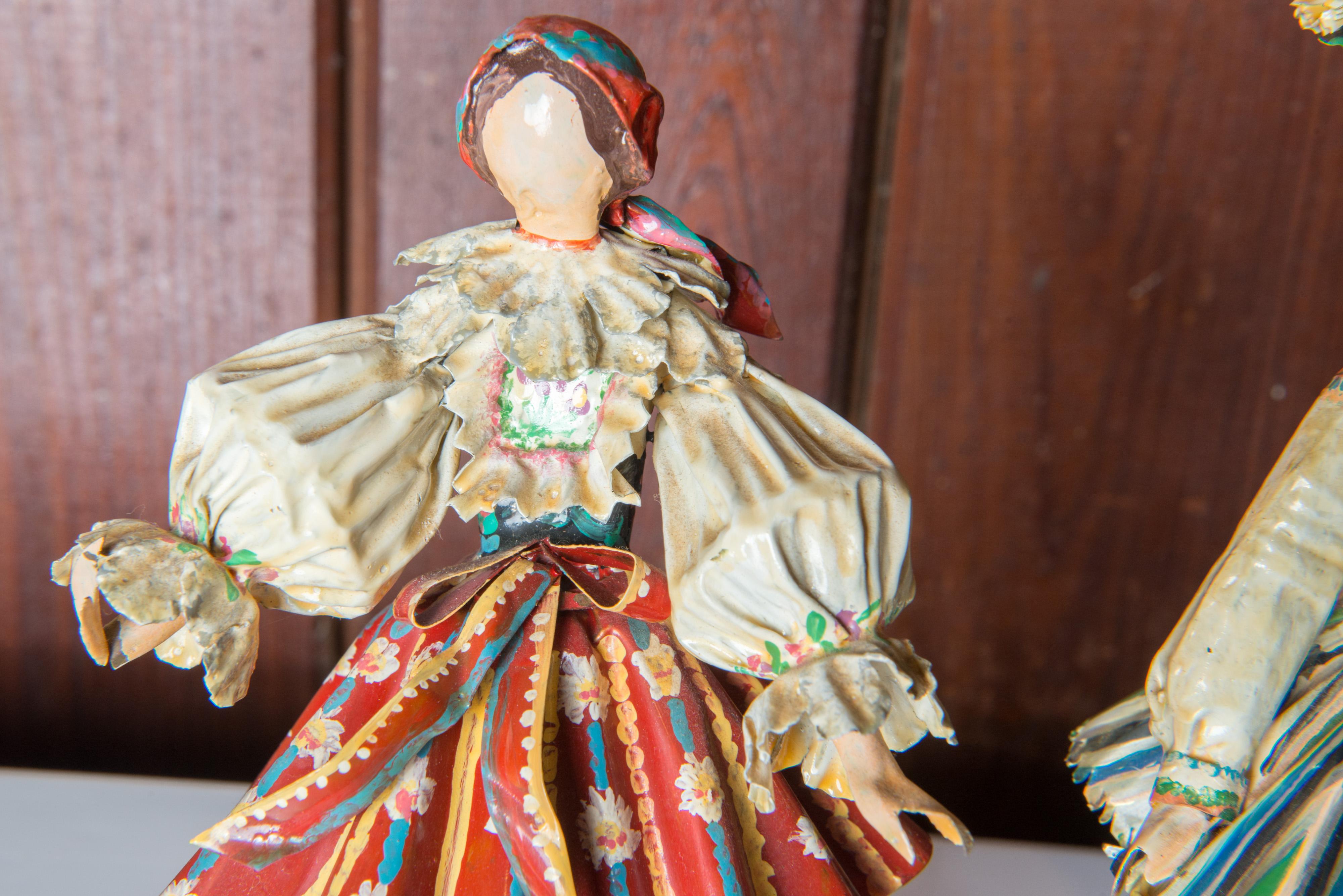 Pair of Czech & Polish Costumed Sculptures by Lee Menichetti For Sale 2