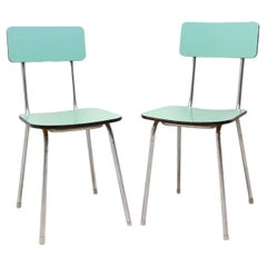  Pair of Czechoslovak Colored Formica Cafe Chairs, 1960´s
