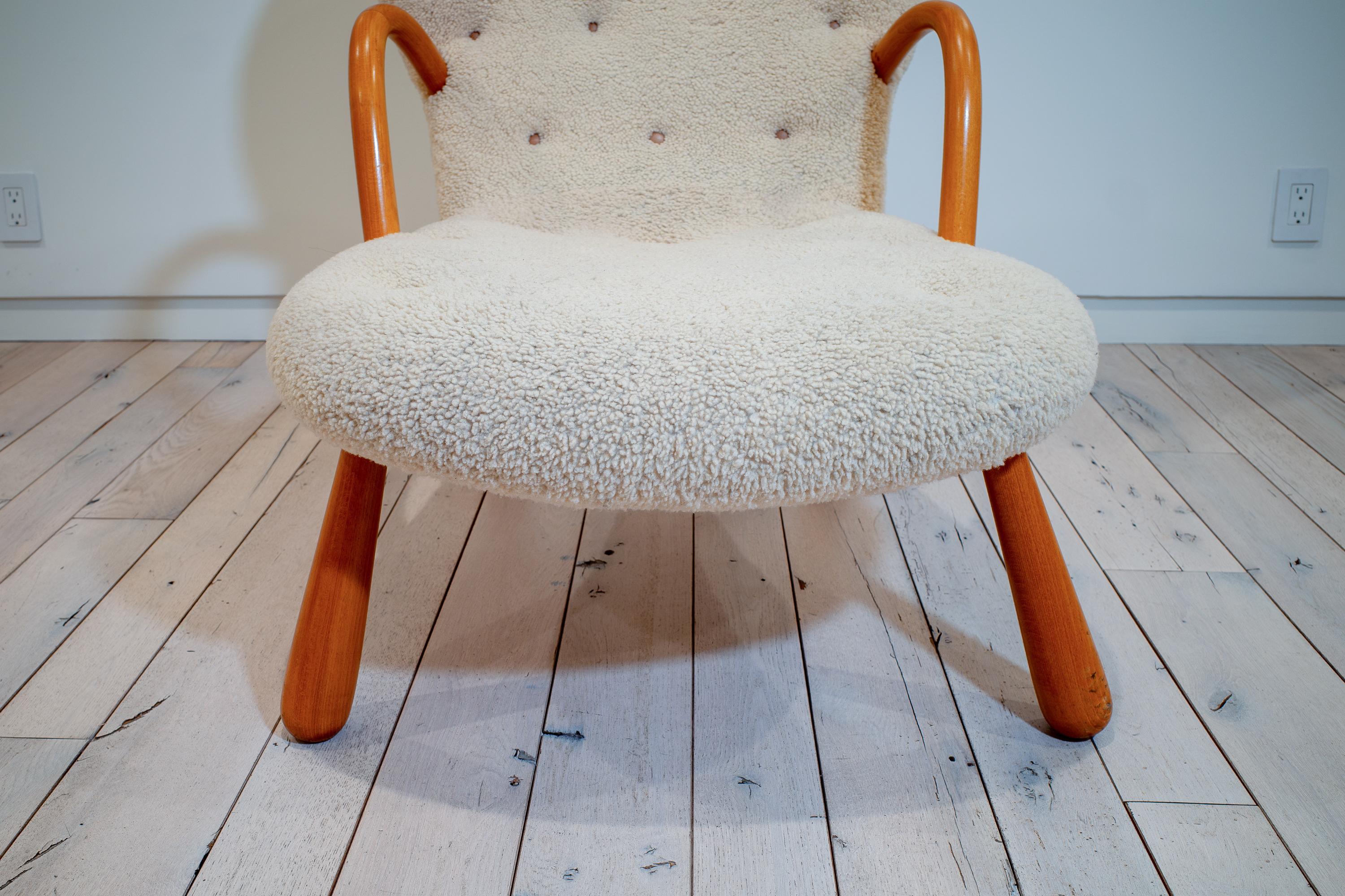 Pair of Dagmar Clam Chairs by Arnold Madsen For Sale 4
