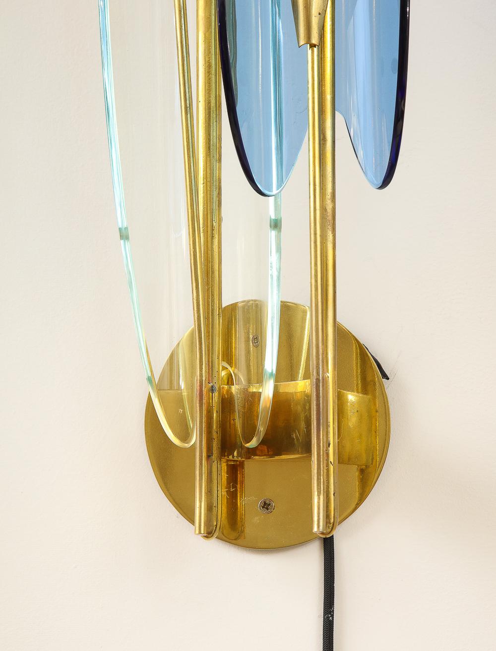 Mid-20th Century Pair of Dahlia Sconces by Max Ingrand for Fontana Arte For Sale