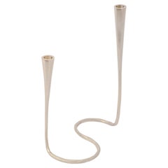 Pareja de Portavelas Margarita con Acabado Plata Mate de Elan Atelier (EN STOCK)