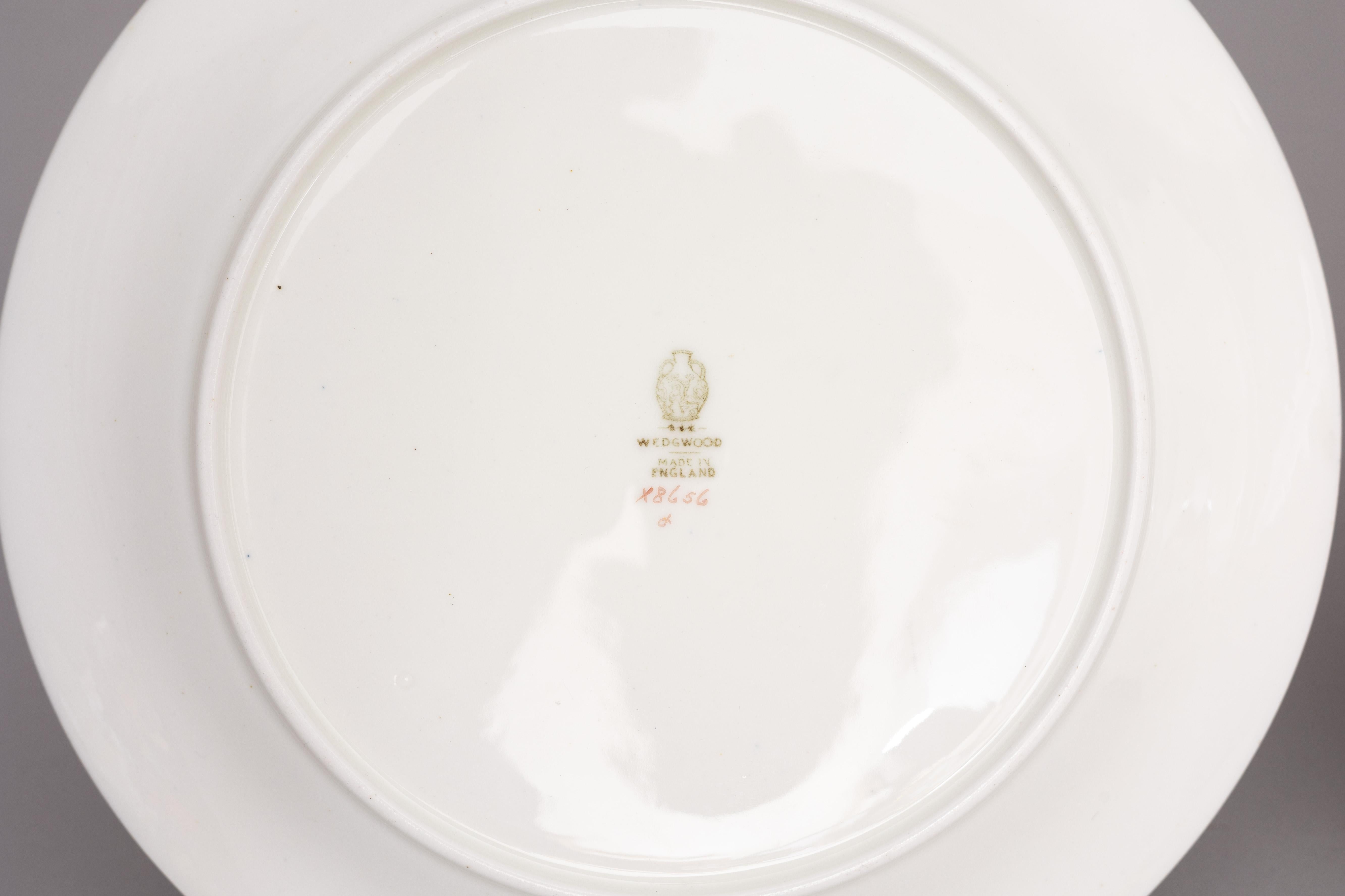 Enameled Pair of Daisy Makeig-Jones Wedgwood Butterfly Plates