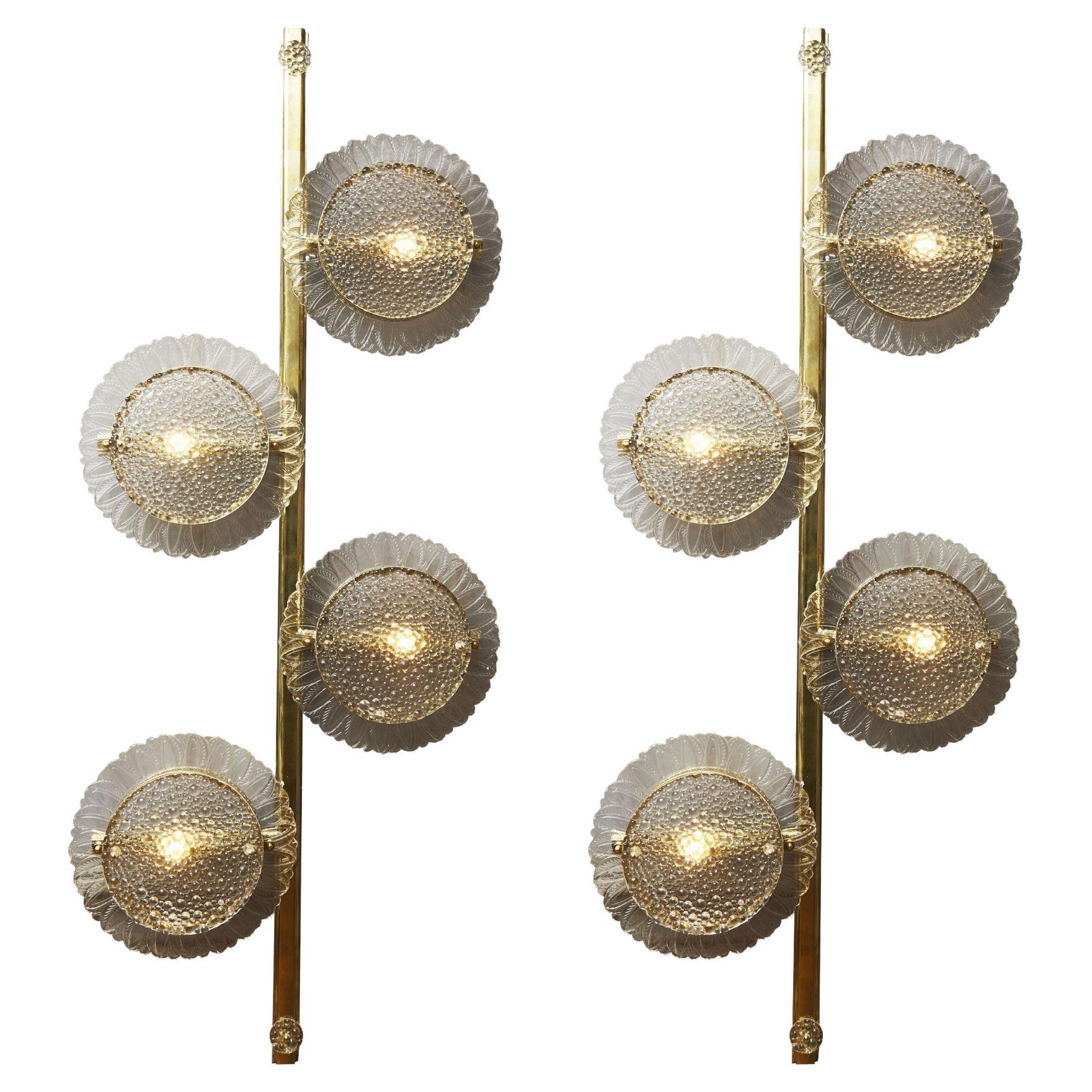 Pair of "Daisy" Sconces by Studio Glustin For Sale